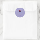 Plum Valentines Ronde Sticker (Tas)