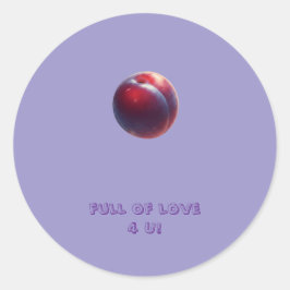 Plum Valentines Ronde Sticker