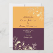 Plum violet Faire-part de mariage (Devant)