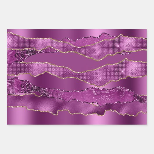 Plum violet feuille or parties scintillant classe (Devant 3)