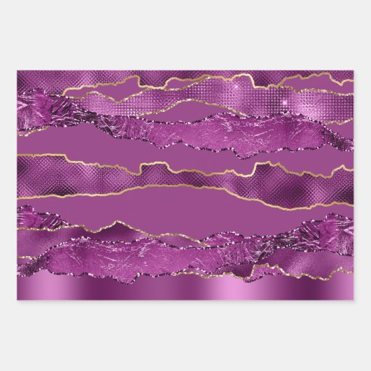 Plum violet feuille or parties scintillant classe (Devant 2)