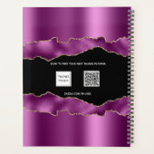 Plum violet noir agate marbre nom script 2023 (Dos)