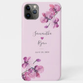 Plum Waterverf Orchid Wedding Keepomwille Case-Mate iPhone Case (Achterkant)