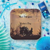 Plum Waterverf Sunset Scenery Trees Best Pap Ever Papieren Bordje (Feest)