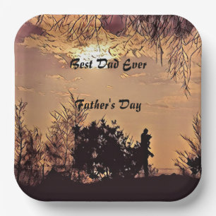 Plum Waterverf Sunset Scenery Trees Best Pap Ever Papieren Bordje