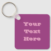 Plum Wine Paarse Lente Seizoen Effen Kleur Sleutelhanger (Voorkant)