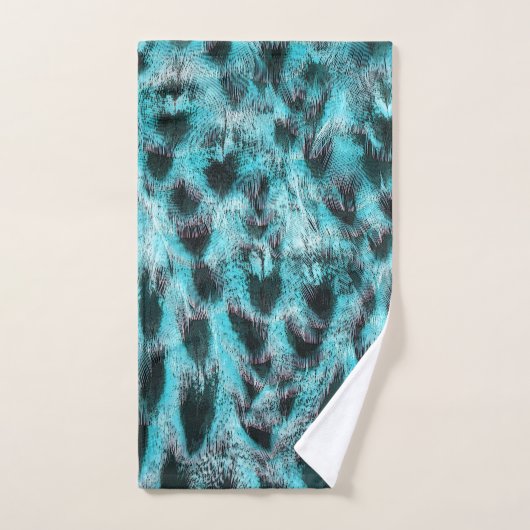Plumage bleu - conception de plume cool (Serviette à main)