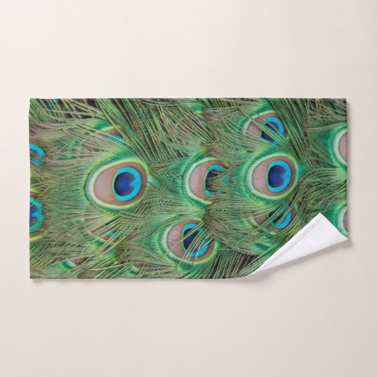 Plumage de paon (Serviette à main)