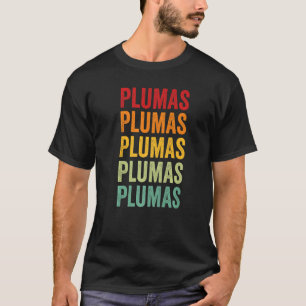 Plumas County California Rainbow Text T-shirt