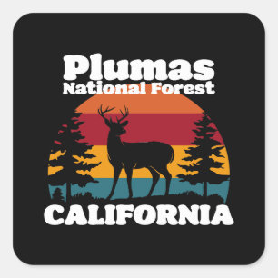 Plumas National Forest California Vierkante Sticker