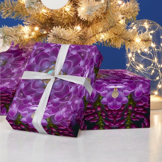 Plumb Petal Romantische Middag Cadeaupapier (Feestdagen)