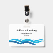 Plumber Business Badges (Front with Clip)