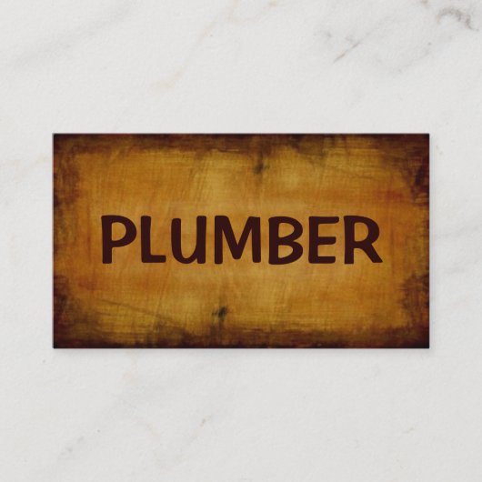 Plumber Carte de visite antique (Devant)
