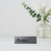Plumber Coal Black Professional Mini Visitekaartje (Staand voorkant)