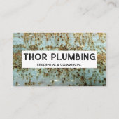 Plumber Contractor Handyman Cool Rustic Texture Visitekaartje (Achterkant)