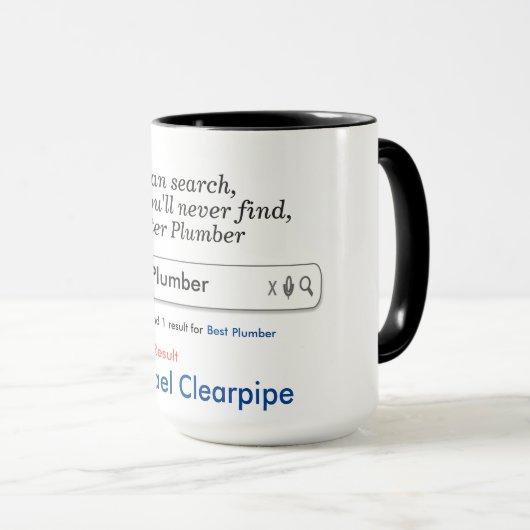 Plumber Custom Personalized Mug Mok (Voorkant rechts)