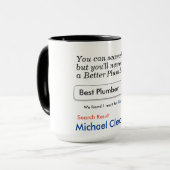 Plumber Custom Personalized Mug Mok (Voorkant links)