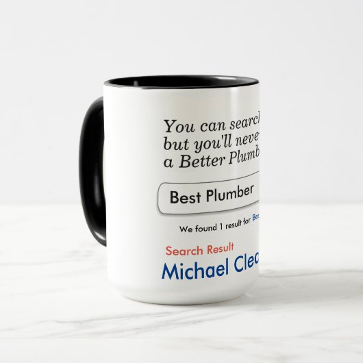 Plumber Custom Personalized Mug Mok (Voorkant links)