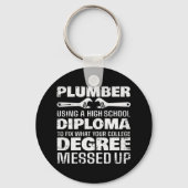 Plumber Diploma Degree Up Sleutelhanger (Voorkant)