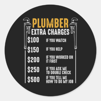 Plumber Extra Ladingen Leidingleiding Hobbyis C Ronde Sticker