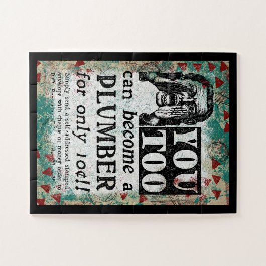 Plumber - Funny Retro Legpuzzel (Horizontaal)