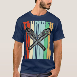 Plumber GeCrossed Wrenches Retro T-shirt