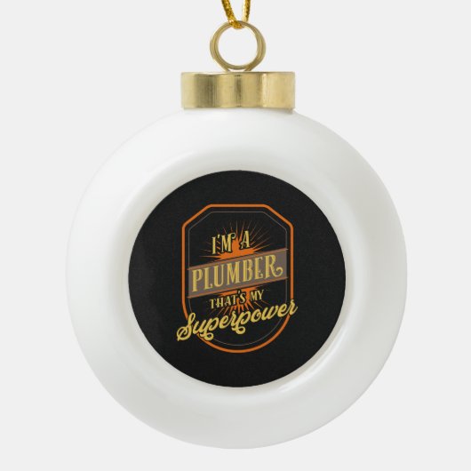 Plumber Gifts Keramische Bal Ornament (Voorkant)