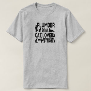 Plumber houdt van katten t-shirt
