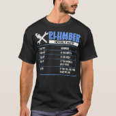 Plumber Hourly Rate Funny Plumbing rate T-shirt (Voorkant)