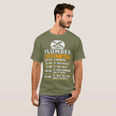 Plumber Hourly Rate Price Chart Funny Plumber T-shirt (Voorkant volledig)