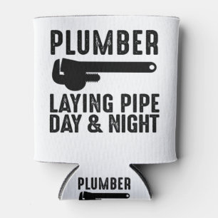 Plumber Laying Pipe Day & Night Blikjeskoeler