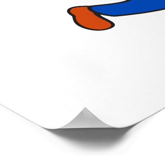 Plumber met monniksmoersleutel Cartoon Poster (Hoek)