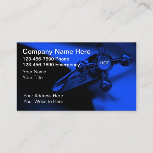 Plumber Moderne Unique Carte de visite (Devant)