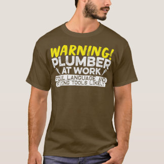 Plumber op het werk t-shirt