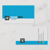 Plumber - Personal Aqua Blue Visitekaartje (Voorkant / Achterkant)