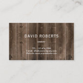 Plumber Pipe  Wood Visitekaartje (Achterkant)