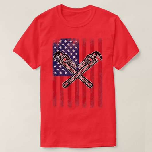 Plumber Plumber Vlag (1) T-shirt (Design voorkant)