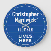 Plumber Plumber Wall Style Plaque Grande horloge (Recto)