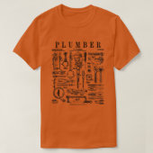 Plumber Plumbing Wpower and Tools Patent P T-shirt (Design voorkant)