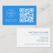 Plumber Professional QR Code Logo Modern Visitekaartje (Voorkant / Achterkant)