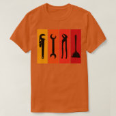 Plumber Retro  stekker T-shirt (Design voorkant)