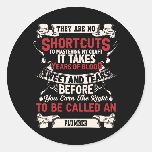 Plumber Ronde Sticker (Voorkant)