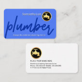 Plumber Signage In Blue Layer Visitekaartje (Voorkant / Achterkant)