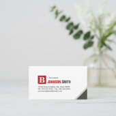 Plumber - Simple Chic Red Visitekaartje (Staand voorkant)