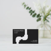 Plumber Simple Visitekaartje Black (Staand voorkant)