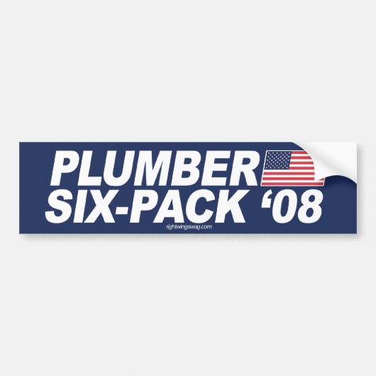 Plumber Sixpack '08 Bumpersticker (Voorkant)