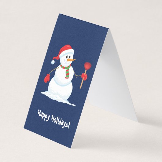 Plumber Snowman Folder Kaart (Voorkant)
