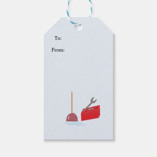 Plumber-tools Cadeaulabel (Voorkant)