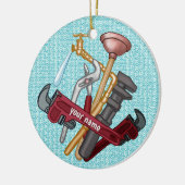 Plumber Tools Keramisch Ornament (Links)