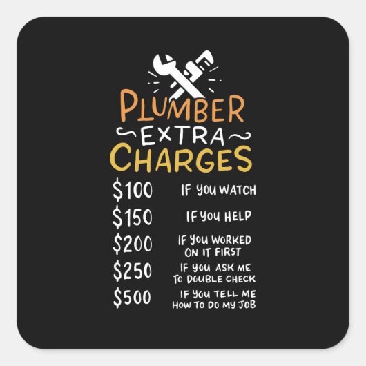 Plumber Vierkante Sticker (Voorkant)